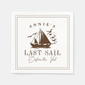 ヴェイルの前の最後の航海 海事独身最後の宴 スタンダードカクテルナプキン (正面)