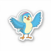 ヴェイルをまとった花嫁としての鳥 シール (正面)