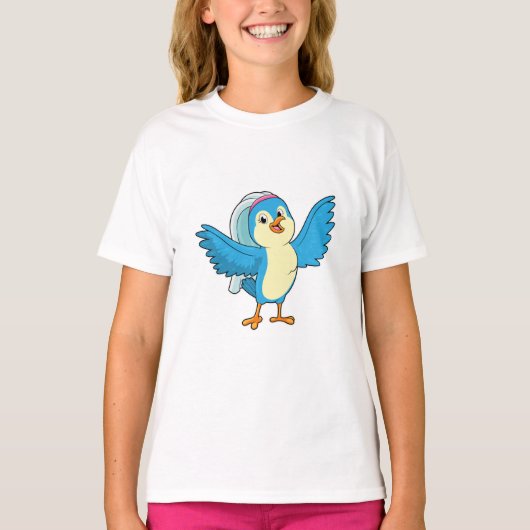 ヴェイルをまとった花嫁としての鳥 Tシャツ (正面)