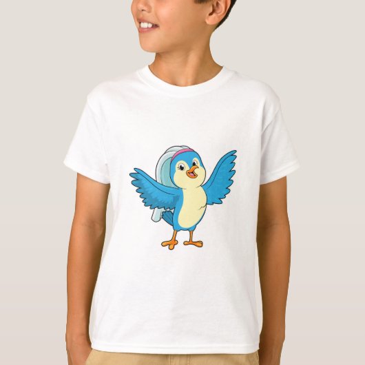 ヴェイルをまとった花嫁としての鳥 Tシャツ (正面)