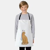 ヴェイルを被った花嫁の猫 エプロン (着用した状態)