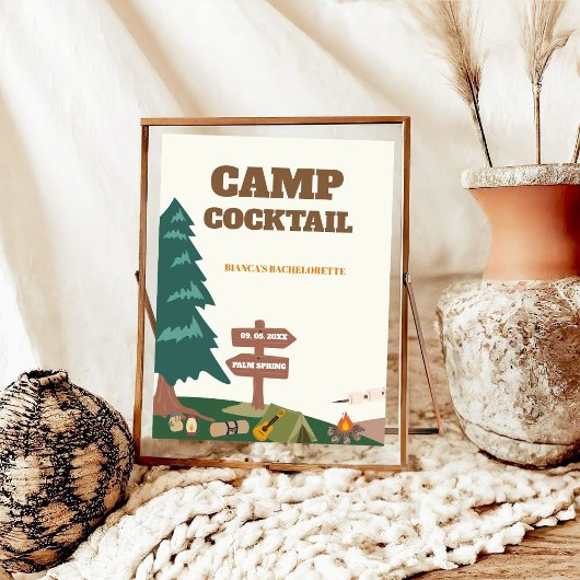 ヴェイルキャンプカクテルサインの前の最後の道 ポスター