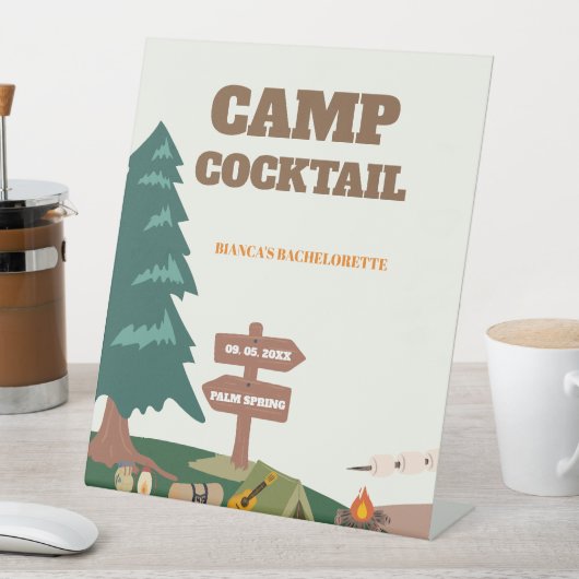 ヴェイルキャンプカクテルサインの前の最後の道 台座サイン (インサイチュ)