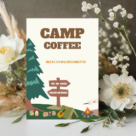 ヴェイルキャンプコーヒーの看板の前の最後の道 台座サイン