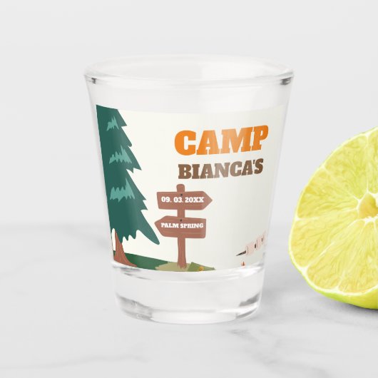 ヴェイルキャンプ前の最後のトレイルバチェロレッテ ショットグラス (正面)