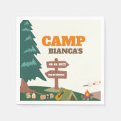 ヴェイルキャンプ前の最後のトレイルバチェロレッテ スタンダードカクテルナプキン (正面)