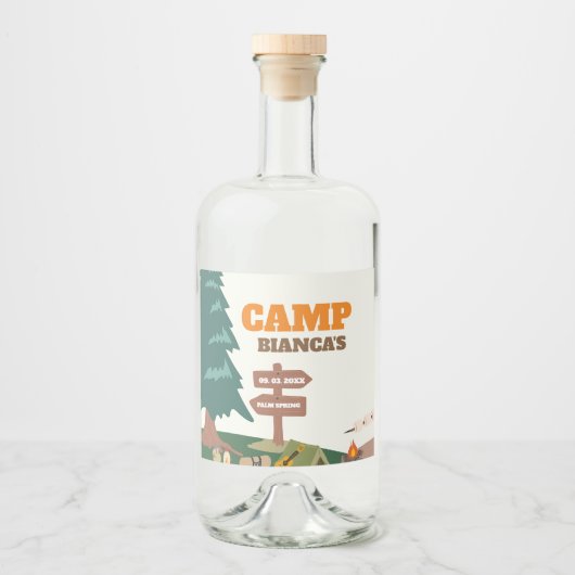 ヴェイルキャンプ前の最後のトレイルバチェロレッテ リキュールボトルラベル (正面)