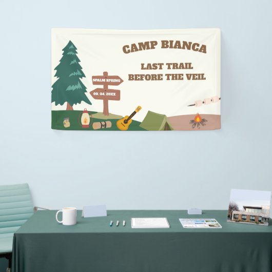ヴェイルキャンプ前の最後のトレイルバチェロレッテ 横断幕 (トレードショー)