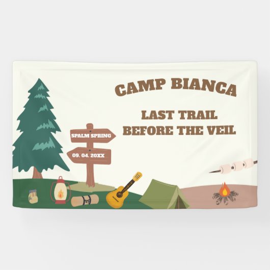 ヴェイルキャンプ前の最後のトレイルバチェロレッテ 横断幕 (横)