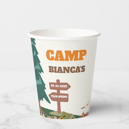 ヴェイルキャンプ前の最後のトレイルバチェロレッテ 紙コップ (正面)