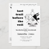 ヴェイルグランプ前の最後のトレイルバチェロレッテ 招待状 (正面/裏面)
