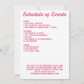 ヴェイルセーリングボートの前の最終セイルバチェロレッテ 招待状 (裏面)