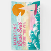 ヴェイルセーリングボートの前の最終セイルバチェロレッテ 横断幕 (縦)