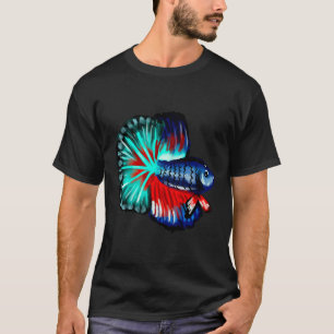ヴェイルテールベッタフィッシュクリップアートウォーターカラーコラースケット Tシャツ