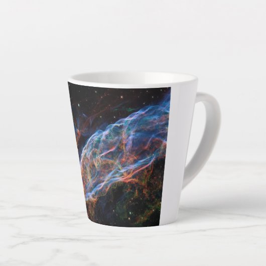 ヴェイルネブラスーパーノヴァ残骸ハッブル望遠鏡 カフェラテマグ (右アングル)