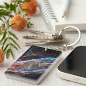 ヴェイルネブラスーパーノヴァ残骸ハッブル望遠鏡 キーホルダー (正面右)