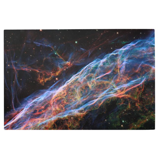 ヴェイルネブラスーパーノヴァ残骸ハッブル望遠鏡 メタルプリント (正面)