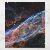 ヴェイルネブラスーパーノヴァ残骸ハッブル望遠鏡 ワインラベル (シングルラベル)