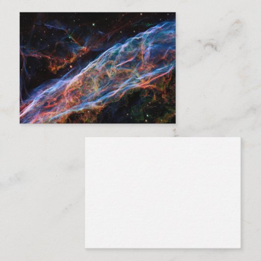 ヴェイルネブラスーパーノヴァ残骸ハッブル望遠鏡 名刺 (正面/裏面)