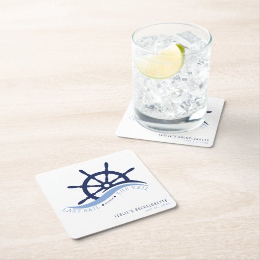 ヴェイルヘルム前の最終セイルバチェロレッテ スクエアペーパーコースター (インサイチュ)