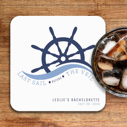 ヴェイルヘルム前の最終セイルバチェロレッテ スクエアペーパーコースター