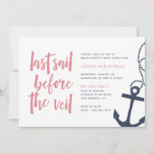ヴェイルボート前の最終セイルバチェロレッテ 招待状 (正面)