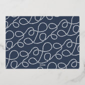 ヴェイルボート前の最終セイルバチェロレッテ 箔招待状 (裏面)