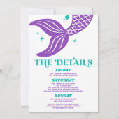 ヴェイルマーメイドのテールバチェロレッテ週末パーティー 招待状 (裏面)