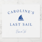 ヴェイルワインラベルの前きらめくの最終セイル スパークリングワインラベル (シングルラベル)