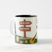 ヴェイル前の最後のトレイル キャンプ独身最後の夜 ツートーンマグカップ (正面左)