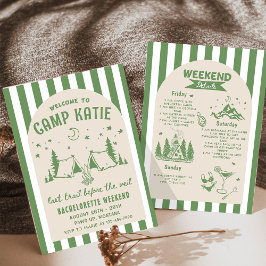 ヴェイル前の最後のトレイル キャンプ ブライズパーティー 招待状