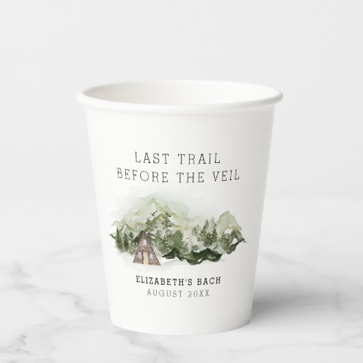 ヴェイル前の最後のトレイル バチェロレッテウィークエンド 紙コップ (正面)