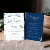 ヴェイル前の最後の航海 おしゃれな Nautical Bachelorette 招待状