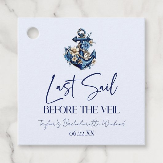 ヴェイル前の最後の航海 ブライズメイド ウィークエンド パーティー フェイバータグ (正面)