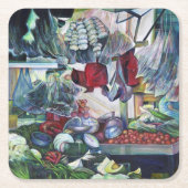 ヴェゲタチアンクラブ スクエアペーパーコースター (正面)