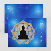 ヴェサクデーの仏陀とマンダラ ヴァイシャーカ・プルニマ ポストカード (正面/裏面)