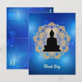 ヴェサクデーの仏陀とマンダラ ヴァイシャーカ・プルニマ ポストカード (正面/裏面)