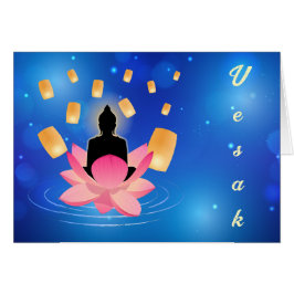 ヴェサックデイブッダ上のロータスランタンヴァイサカ