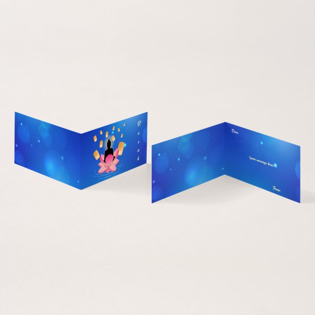 ヴェサックデイブッダ上のロータスランタンヴァイサカ (内部&外部)