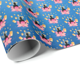 ヴェサックデイブッダ上のロータスランタンヴァイサカ ラッピングペーパー