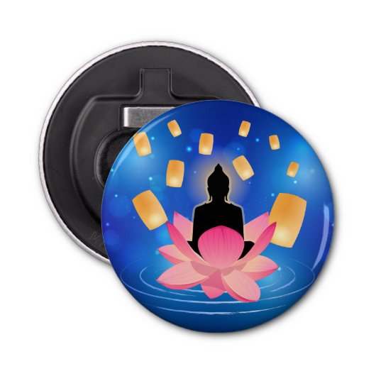 ヴェサックデイブッダ上のロータスランタンヴァイサカ 栓抜き (正面)