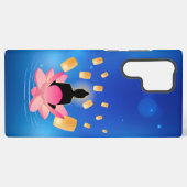 ヴェサックデイブッダ上のロータスランタンヴァイサカ SAMSUNG GALAXYケース (裏面横)