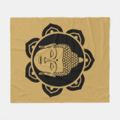 ヴェサック仏仏プルニマ仏デー フリースブランケット (正面(横))