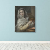 ヴェスタルのヴァージンとして描かれる女性（古代ローマ） キャンバスプリント (インサイチュ (ウッドフロア))