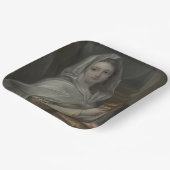 ヴェスタルのヴァージンとして描かれる女性（古代ローマ） ペーパープレート (傾斜あり)