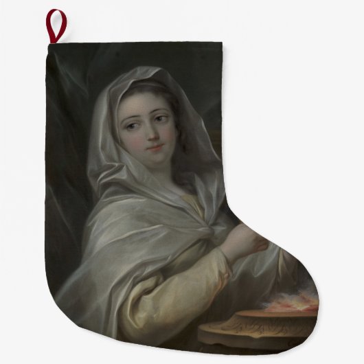 ヴェスタルのヴァージンとして描かれる女性(古代ローマ) ラージクリスマスストッキング (正面)