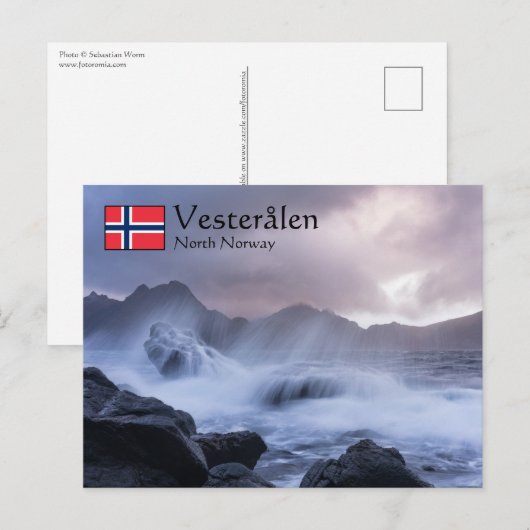 ヴェステルレン諸島ノルウェー ポストカード (正面/裏面)