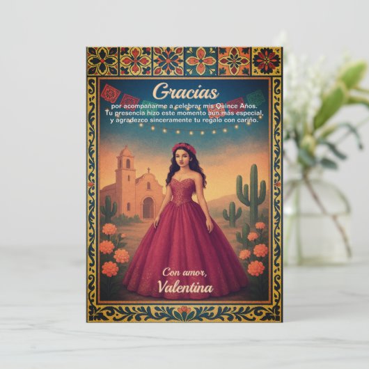 ヴェストドロホヴィンテージデキンセアニラグラシアス サンキューカード (スタンド正面)