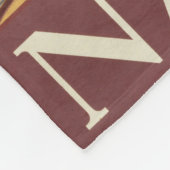 ヴェスビウスとナポリ湾の旅行ポスター フリースブランケット (角)