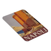 ヴェスビウスとナポリ湾の旅行ポスター マグネット (右側)